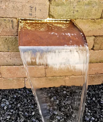 Produktbild von Wasserfall 45 cm langer Auslauf aus Cortenstahl LED-Beleuchtung Speyer