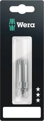 Produktbild von Wera Bit Torx 30 Länge 50mm 1 / 4 Zoll 6-kant D6,3 zähhart Karte mit 2 St. 867 / 4 Z TX 30 SB - 5073724001