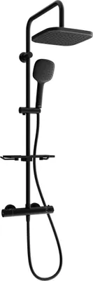 Image de Mexen KT33 ensemble de douche externe avec pomme de douche et mitigeur thermostatique, noir - 771503393-70
