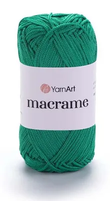 Produktbild von YarnArt Macrame Polyesterkordel 1,5 mm Smaragd 130 m – rutschfest, formstabil