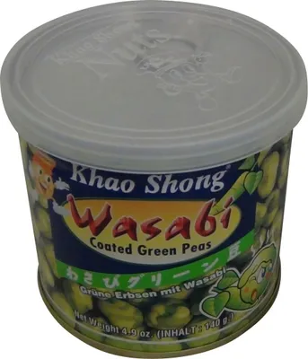 Produktbild von Khao Shong Grüne Erbsen mit Wasabi 140g