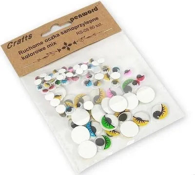 Produktbild von Ruchome oczka samoprzylepne kolorowe mix 80szt