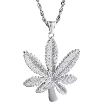 Produktbild von Halskette GR-33492 - Silber mit Hanfmotiv KP33492