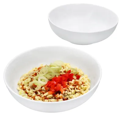 Zdjęcie produktu dla zestaw 2 misek do ramenu STABIL 820ml Ø21cm porcelanowa biała miska do makaronu