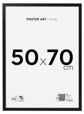 Produktbild von Bilderrahmen 50x70 cm für Fotos und Poster, schwarz, MDF – Poster Art