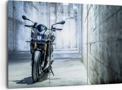 Produktbild von Bild auf Leinwand - Leinwandbild - Motorrad retro klassisch - 165x110cm - Wand Bild - Wanddeko - Leinwanddruck - Bilder - Kunstdruck - Wanddekoration - Leinwand bilder - Wandkunst - CE165x110-2523
