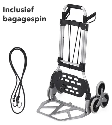 Produktbild von PACKAWAY Sackkarre 120 kg – faltbar – Pedalräder – Teleskopgriff – Aluminium