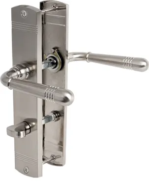 Produktbild von Türgriff Türklinke Türbeschlag Türdrücker in Nickel matt Drückergarnitur WC - Bad