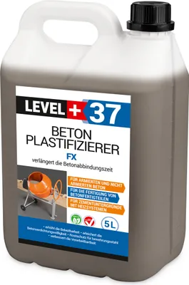Produktbild von Beton Zusatzmittel 5L Betonverflüssiger Plastifizierer Estrich Level+ FX RM37