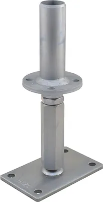 Obrázok produktu pre Podpera stĺpika D42.4x130mm Nastaviteľná výška 170-285mm so závitom | UP=160x100mm