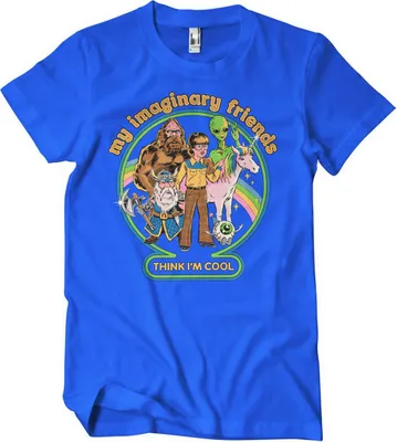Produktbild von My Imaginary Friends Think I'm Cool T-Shirt - Small - Blue