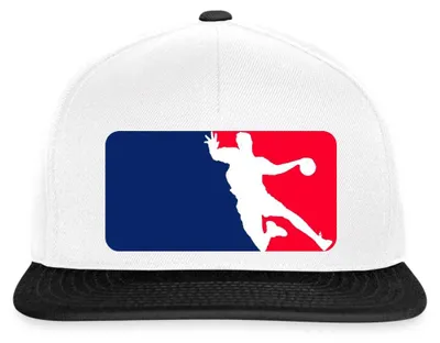 Produktbild von Spreadshirt Handball League Snapback Cap, One size, Weiß/Schwarz