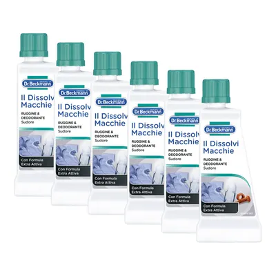 Produktbild von Dr. Beckmann Rostfleckenentferner & Deodorant, Fleckenentferner zur Beseitigung von Rost-, Deodorant- und Schweißflecken, 6 Stück à 50 ml