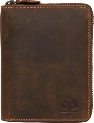 Image de Porte-monnaie en cuir vintage zippé Greenburry 821A-RFID-25