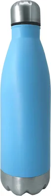 Edelstahl-Wasserflasche 750 ml, Blau, wiederverwendbar, 29 cm