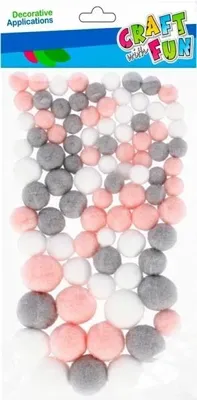 Immagine prodotto di Pompon assortiti, 90 pezzi - Craft with Fun