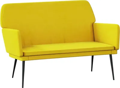 Produktbild von vidaXL Sitzbank Gelb 108x79x79 cm Samt