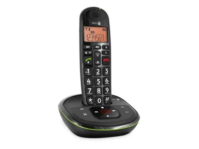 Produktbild von Doro Phone EASY 105WR Strahlungsarmes Schnurlostelefon mit Anrufbeantworter, Rufnummernanzeige, 10h Sprechzeit, 4 Tage Standby, Freisprechfunktion, DECT