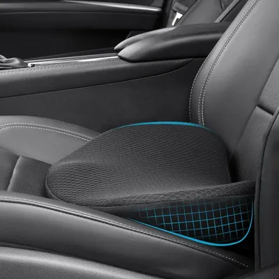 Produktbild von Keilkissen Auto, Memory Foam Sitzkissen Auto, Schmerzlinderung, Verbesserung Beim Sitzen, Sitzerhöhung Erwachsene, für Das Auto, Bürostuhl(Schwarz)