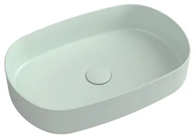 Image de INFINITY OVAL vasque à poser 55x36cm, Vert Menthe