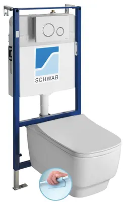 Obrázok produktu pre Závesné WC BELLO bez okraja, so skrytou splachovacou nádržkou, biele