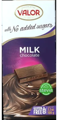 Image de Valor Chocolat au lait sans sucre 100 g