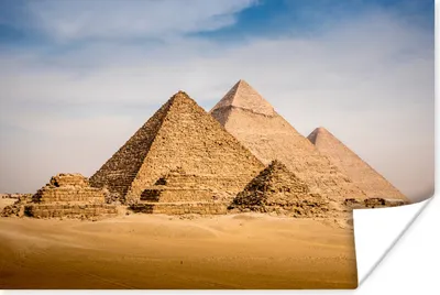 Produktbild von MuchoWow® Poster Der große Pyramidenkomplex von Gizeh in Ägypten 120x80 cm - Bilder