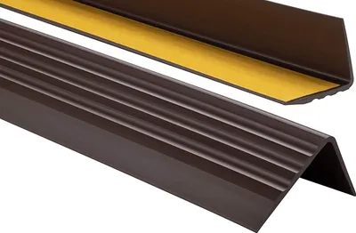 Produktbild von ProfiPVC Treppenkantenprofil PVC 50x40mm 1,50 m selbstklebend Anti-Rutsch Treppenkanten-Schutzprofil, Dunkelbraun