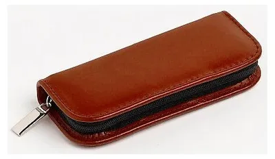 Produktbild von Hausapotheke 20 Globuli Gläser Leder (ohne Gläser) | Mini | OMEO® braun