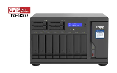 Zdjęcie produktu dla QNAP TVS-h1288X, NAS, Tower, Intel® Xeon®, W-1250, 16 GB, DDR4