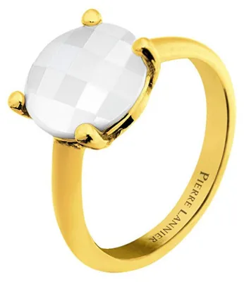 Immagine prodotto di Anello placcato oro con agata bianca Multipli BJ06A321 - Circuito: 56 mm