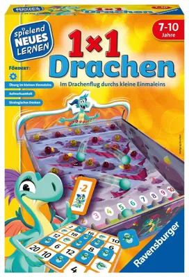 Produktbild von 1x1 Drachen Denkspiel Ravensburger 24976 Bingo-Tafel Spieler ab 7 Jahren
