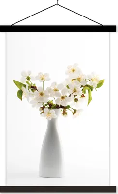 Produktbild von MuchoWow® Textilposter Stilleben - Vase - Blumen 120x180 cm mit schwarzem Rahmen - Fotos