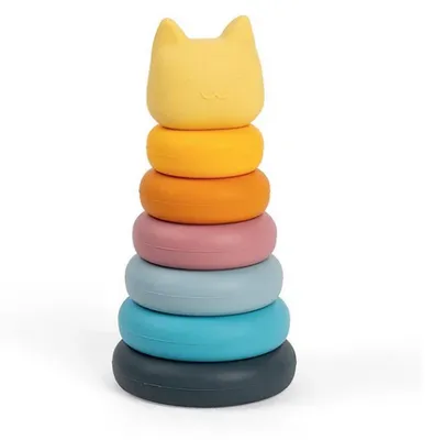 Produktbild von Bigjigs Lernspielzeug stapelbare Silikonkatze