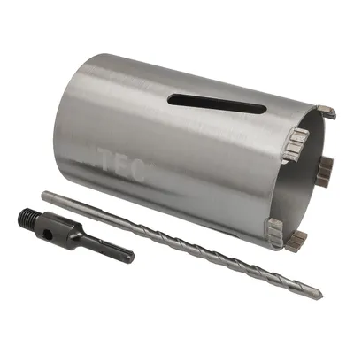 Produktbild von Diamantbohrkrone Ø 112 mm Nutzlänge 180 mm mit SDS+-Aufnahme 100 mm und Zentrierbohrer 240 mm Segmenthöhe 10 mm Diamant Bohrkrone Trockenbohrkrone Kernbohrer Betonbohrkrone Kernbohrkrone BTEC