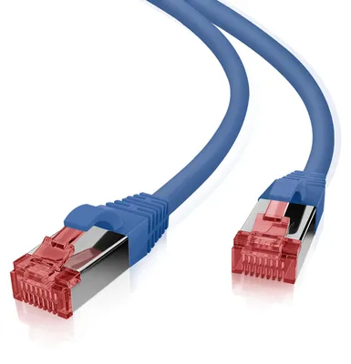 Produktbild von helos Cat.6 Patchkabel Ultraflex GHMT AWG 27/7 blau 3,0 m