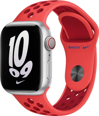 Productafbeelding van Apple Nike Sport Band voor de Apple Watch | 38/40/41/42 mm - Maat S/M/L - Bright Crimson / Gym Red