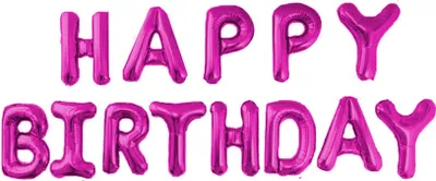 Immagine prodotto di Folienballon Happy Birthday Girlande, rosa, ca. 40 cm