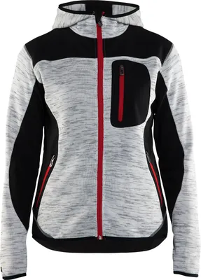 Produktbild von Blakläder Damen Strickjacke mit Softshell-Verstärkungen 4931 2117 in div. Farben, Farbe:rot/schwarz, Größe:3XL