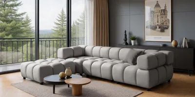 Produktbild von Kaiser Möbel Ecksofa L-Form Bolla, stoff Bluvel, Grau, Rechts