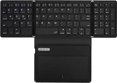 Produktbild von Gowenische faltbare Bluetooth -Tastatur, drahtlose Tastatur Große Touchpad, 10 m stabile Verbindung, wiederaufladbare ergonomische Android -Fenster