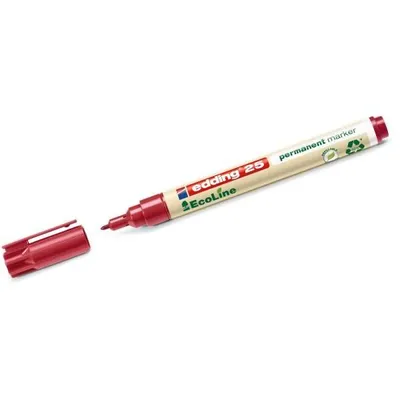 Image de Edding 4-25002 25 Marqueur permanent EcoLine - 1 - 5 mm, rouge, rechargeable