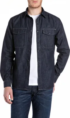 Produktbild von Replay M4124 .000.860 B04 Langarmhemd Blau M Herren Blau M