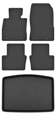 Produktbild von Gummimatten + Kofferraumwanne für Mazda CX-3 2015-2021 (SUV, oberer Ladeboden) – Schwarz, passgenau – Wielganizator