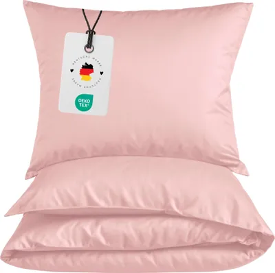 Produktbild von Mikrofaser Bettwäsche 135x200 cm aus 100% Polyester - Uni Rosa 155x220 cm