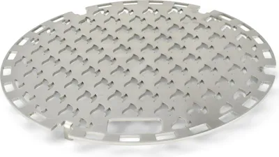 Produktbild von Edelstahl Grilleinsatz für den Grillrost.com Feuerplattengrill mit 35cm Feuerloch mit Flammenbranding