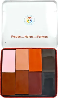 Produktbild von Stockmar Farben der Welt Wachsmalblöcke Set - 8 Farben im Metallkasten