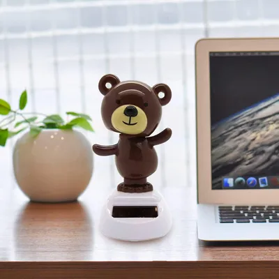 Productafbeelding van Speelfiguur op zonne-energie - Dansende - Wipende op zonne-energie werkende figuur als decoratie - Dashboard - Vensterbank