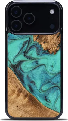 Immagine prodotto di Custodia in legno per iPhone 17 Pro Max, Bewood Unique Turchese
