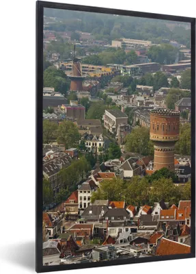 Produktbild von MuchoWow® MuchoWow® Gerahmtes Poster Skyline - Utrecht - Domturm 40x60 cm - Poster mit zchwarzem Bilderrahmen - Papierdruck - Wandbilder
